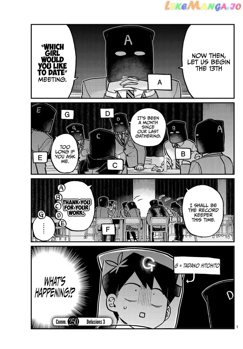Komi-san wa Komyushou desu Chapter 250 page 1