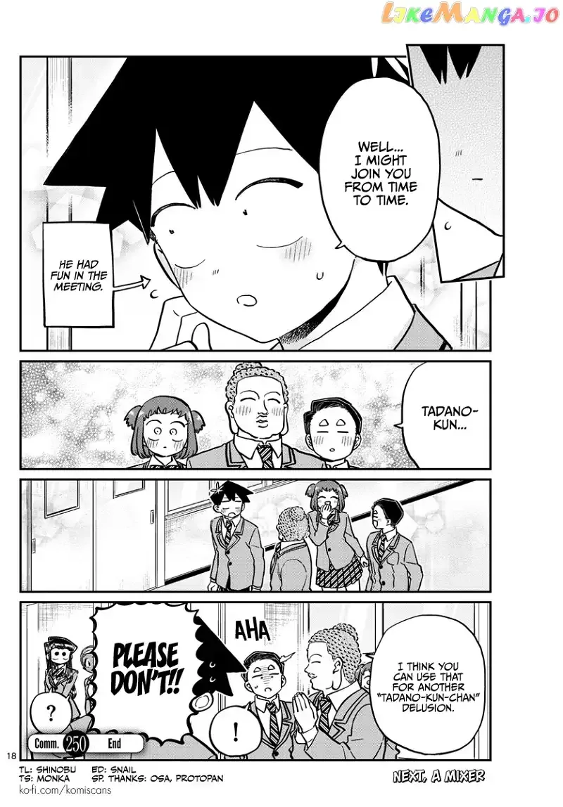 Komi-san wa Komyushou desu Chapter 250 page 18