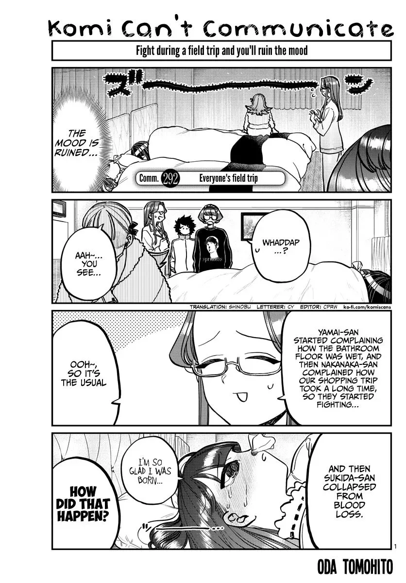 Komi-san wa Komyushou desu Chapter 292 page 1