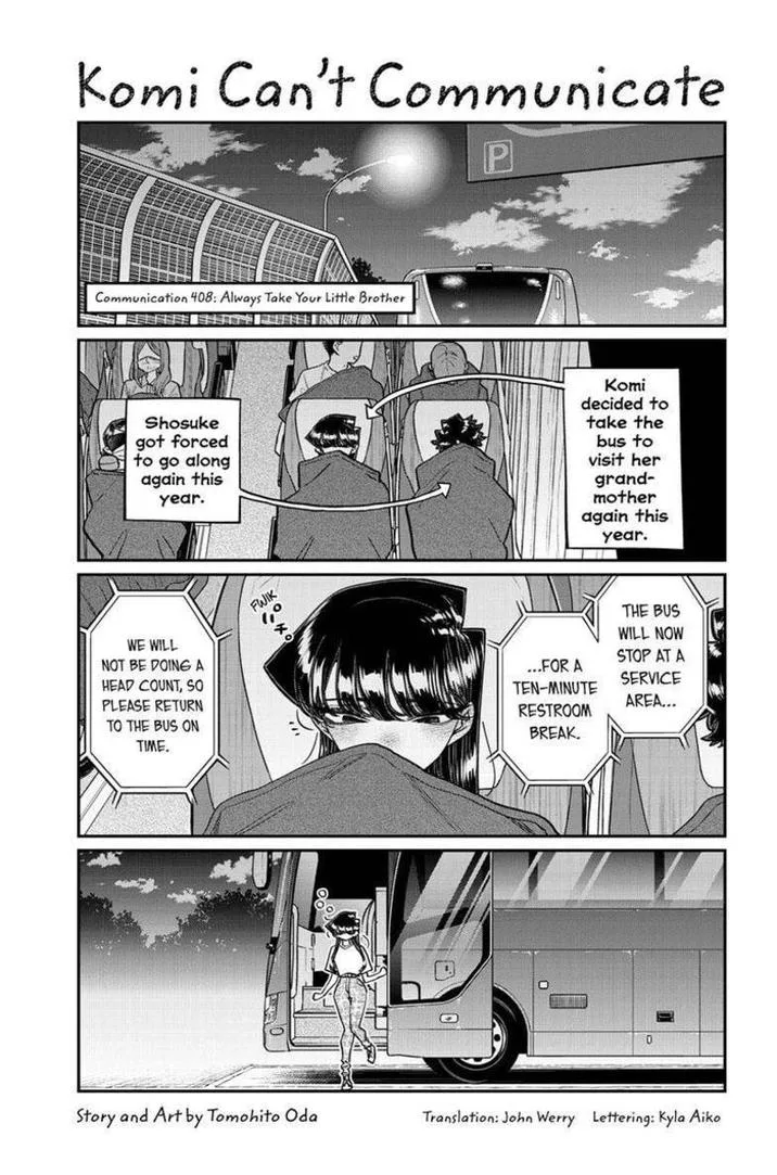 Komi-san wa Komyushou desu Chapter 408 page 1