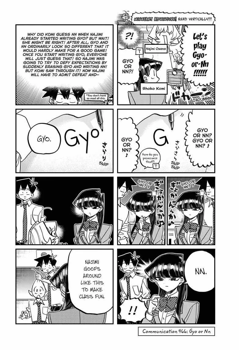 Komi-san wa Komyushou desu Chapter 466 page 1