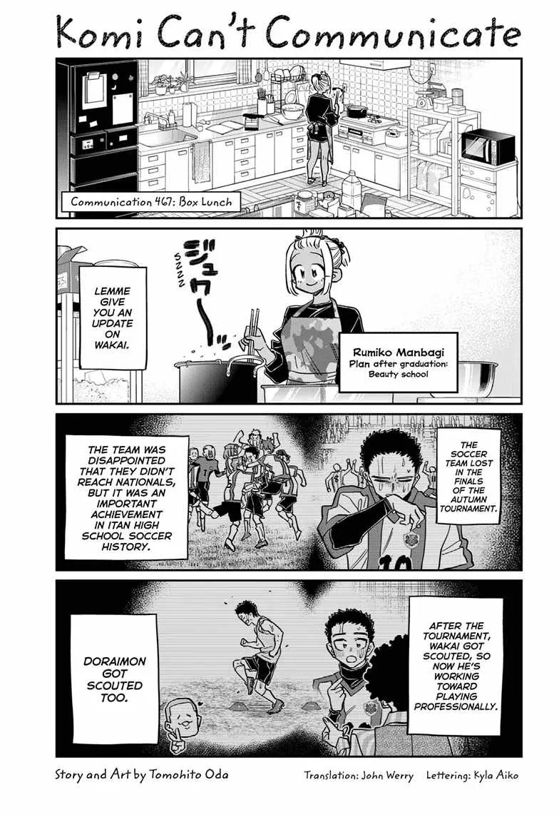 Komi-san wa Komyushou desu Chapter 467 page 1