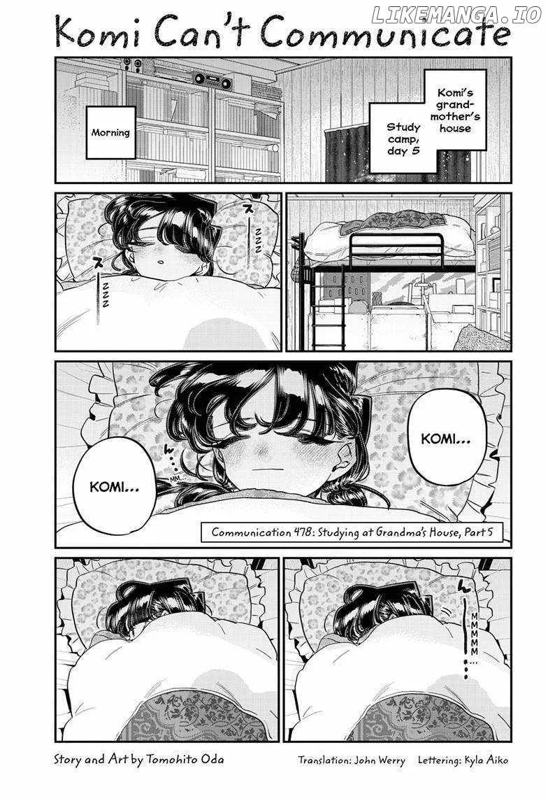 Komi-san wa Komyushou desu Chapter 478 page 2