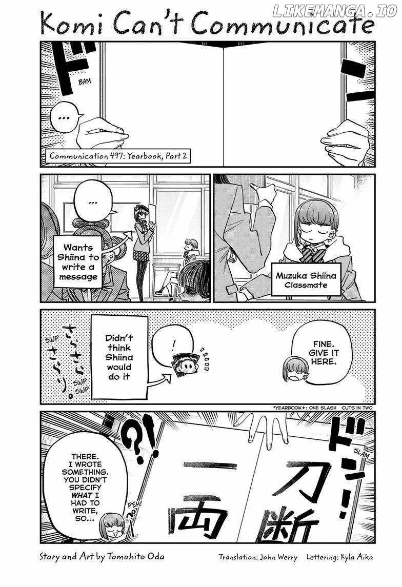 Komi-san wa Komyushou desu Chapter 497 page 2