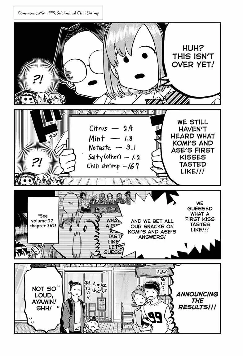 Komi-san wa Komyushou desu Chapter 445 page 1