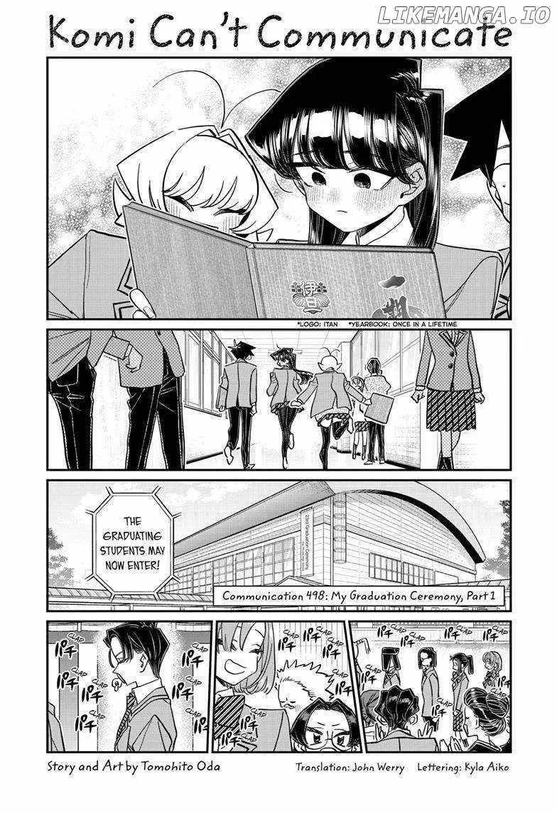 Komi-san wa Komyushou desu Chapter 498 page 1
