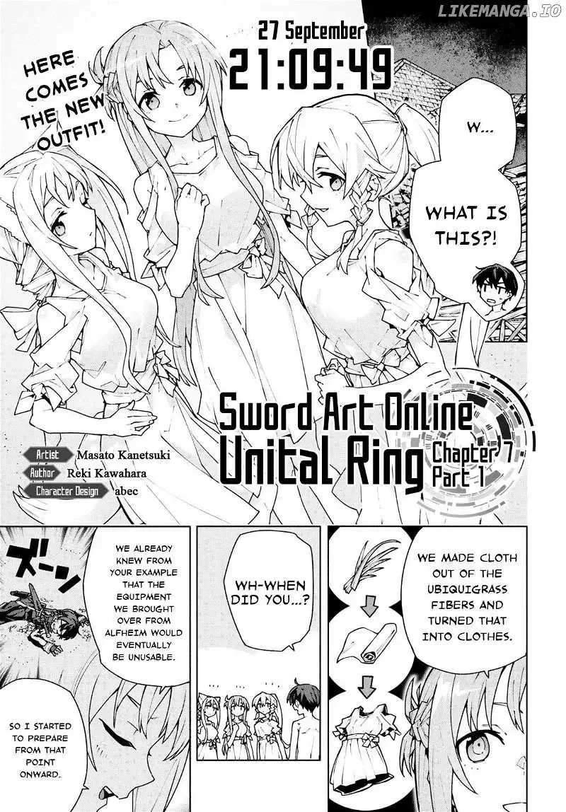 Sword Art Online Unital Ring Chapter 7.1 page 1