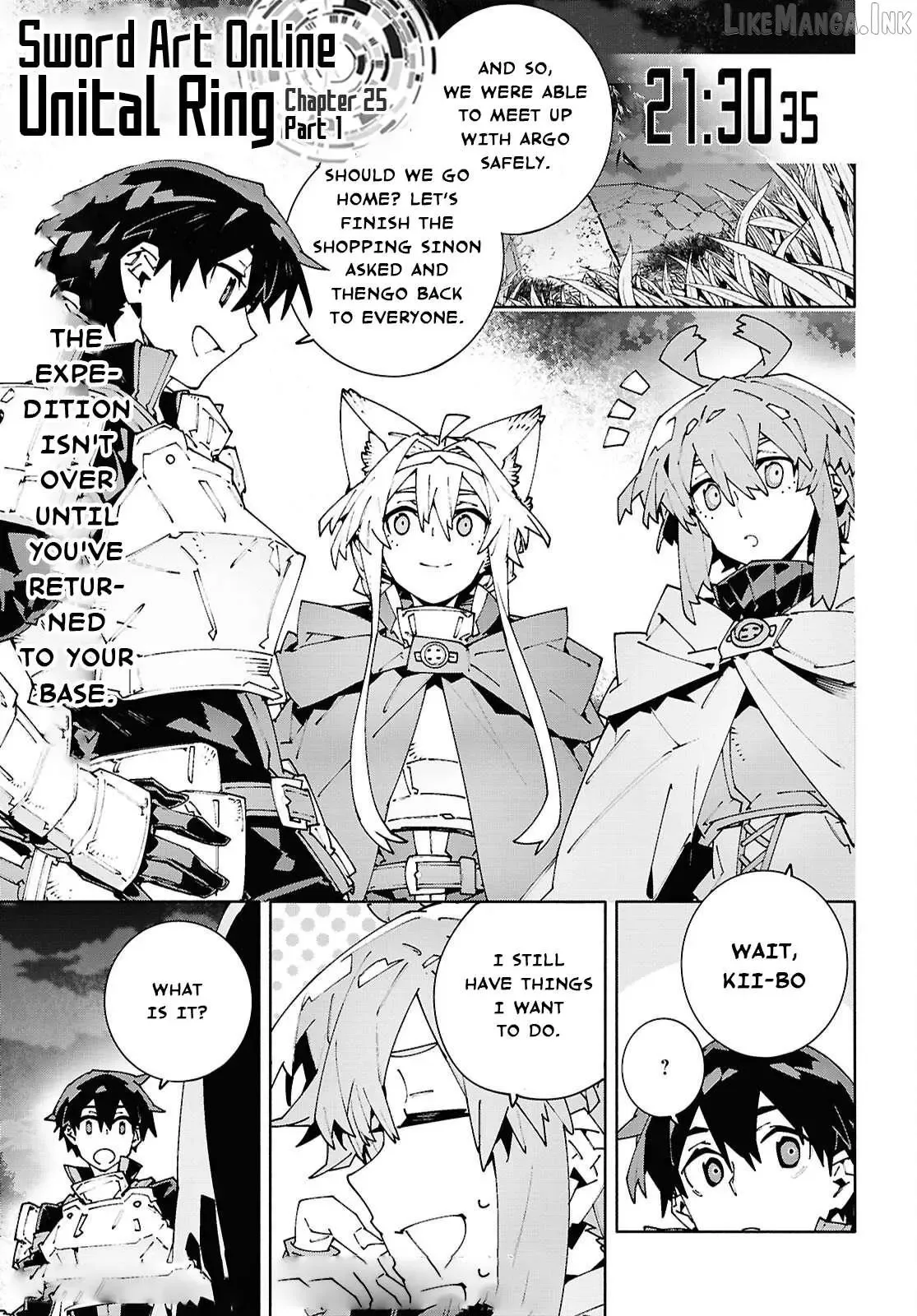 Sword Art Online Unital Ring Chapter 25.1 page 1