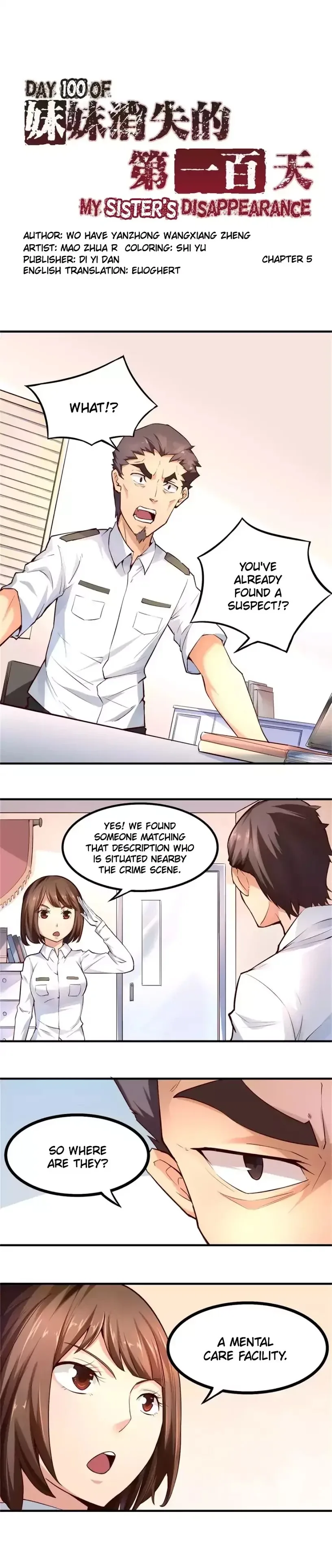 Day 100 of My Sister's Disappearance Chapter 5 page 1