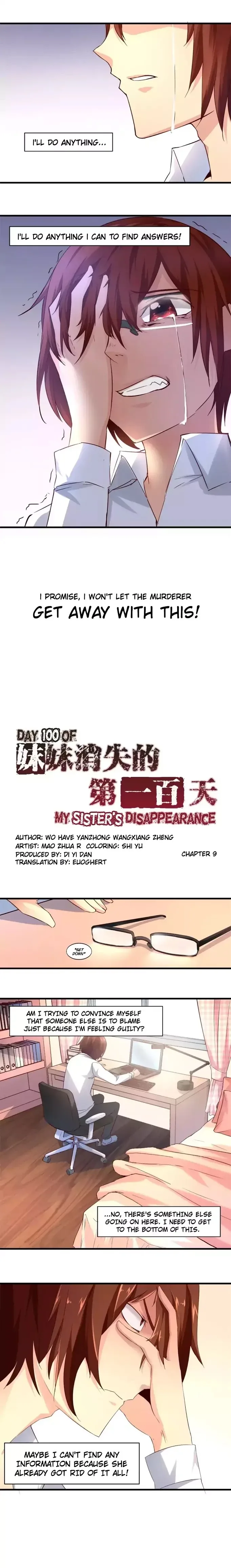 Day 100 of My Sister's Disappearance Chapter 9 page 1
