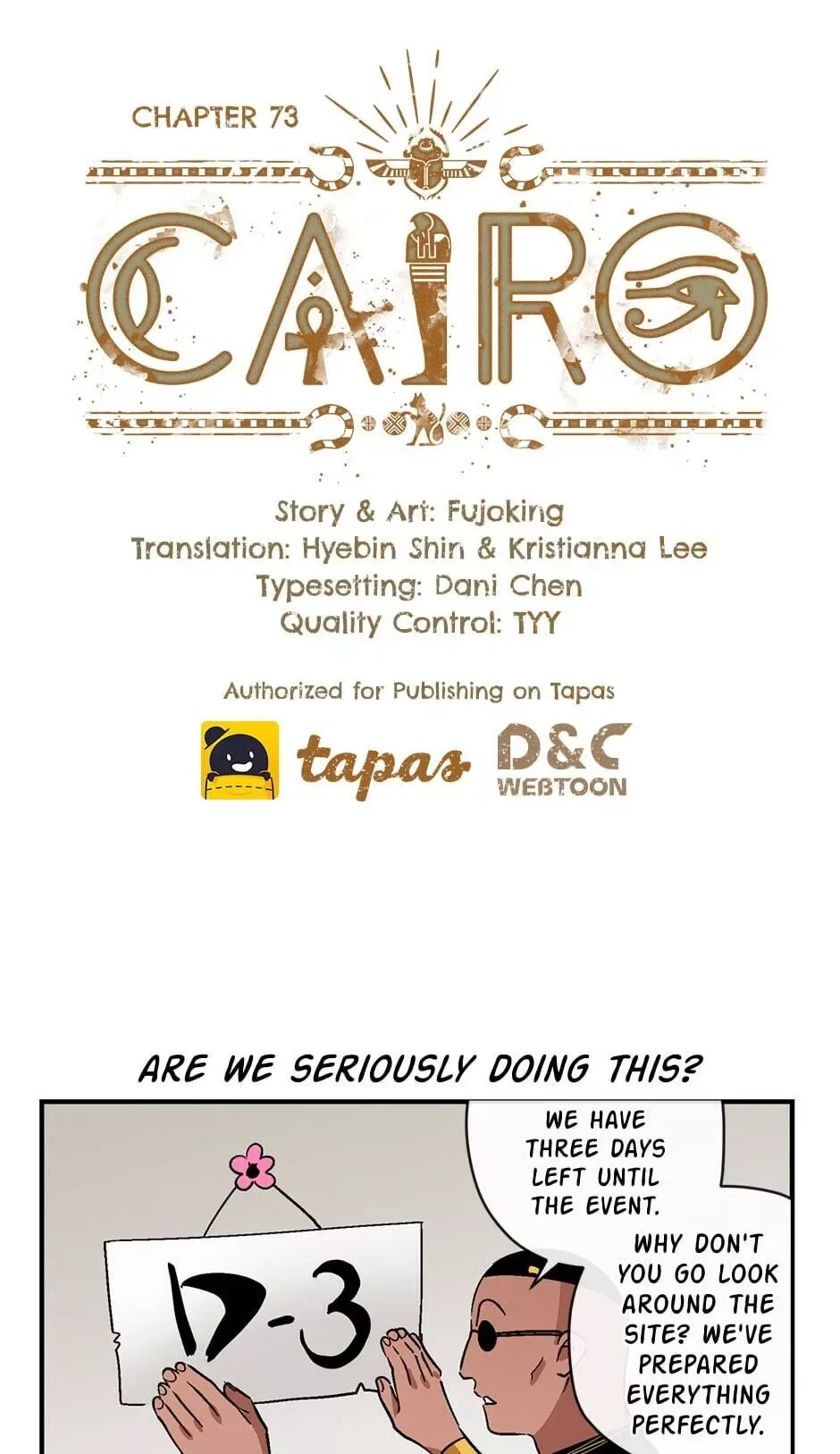Cairo Chapter 73 page 1