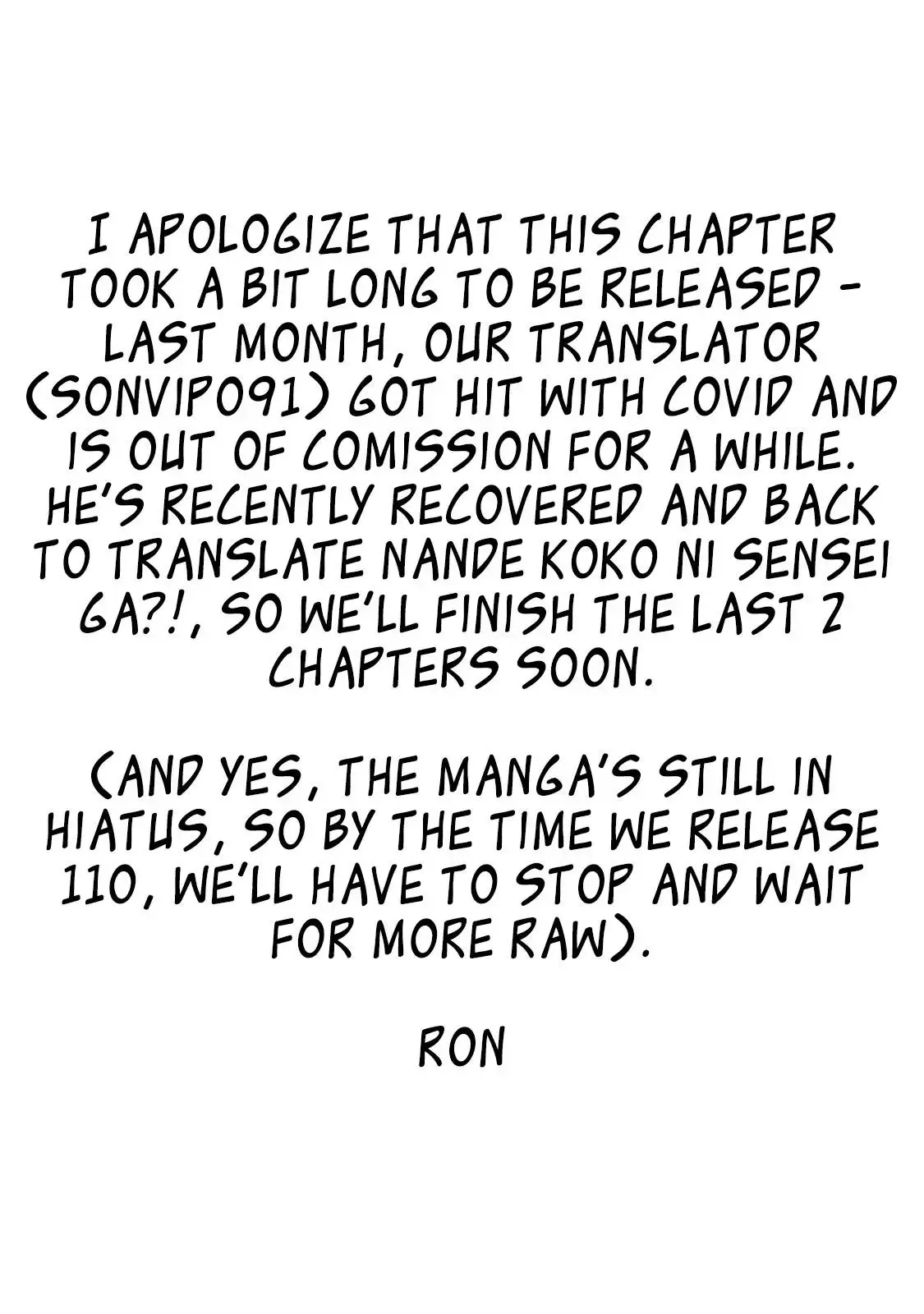 Why are you here Sensei!? Chapter 108 page 20