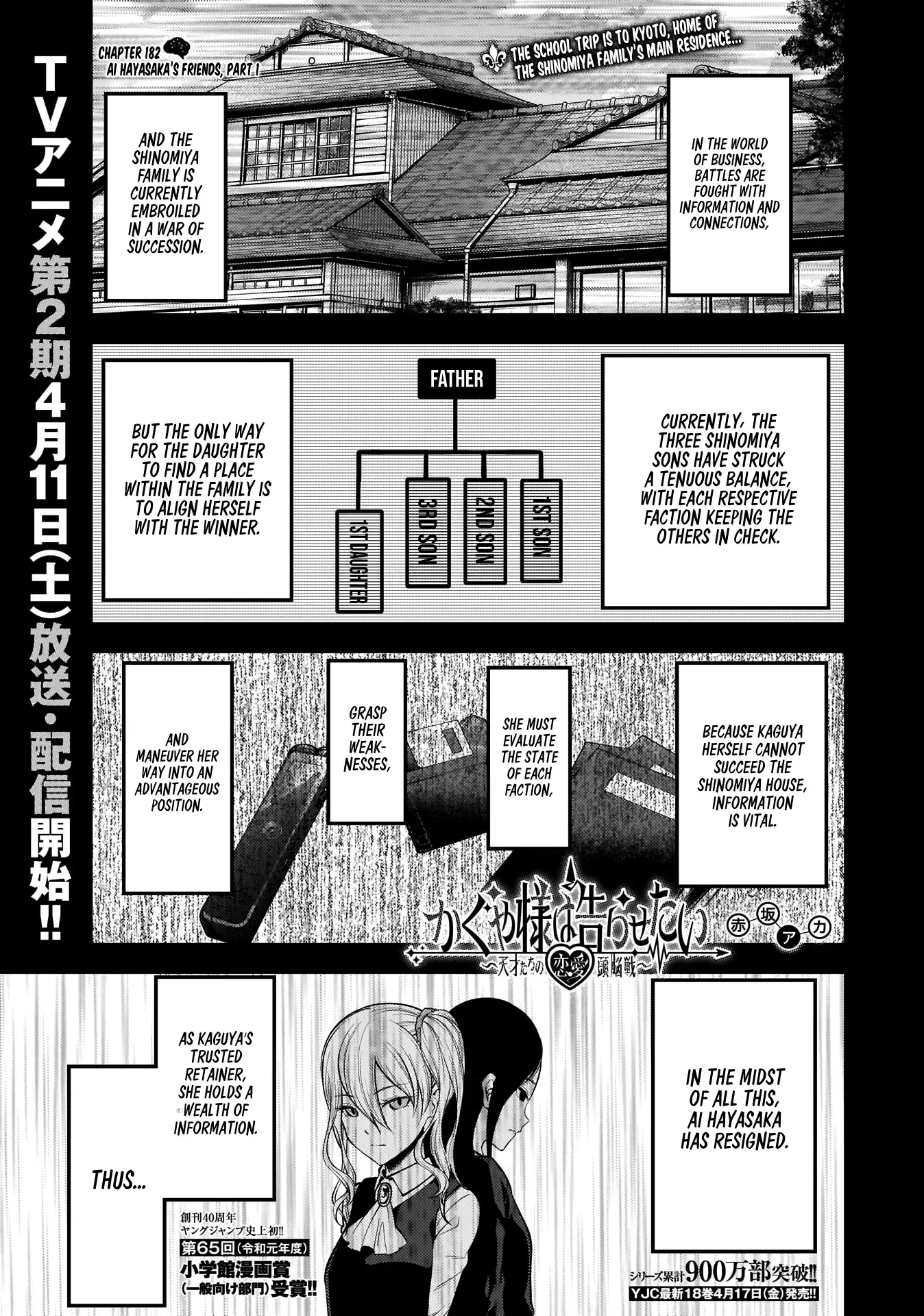 Kaguya Wants to be Confessed To: The Geniuses' War of Love and Brains Chapter 182 page 1