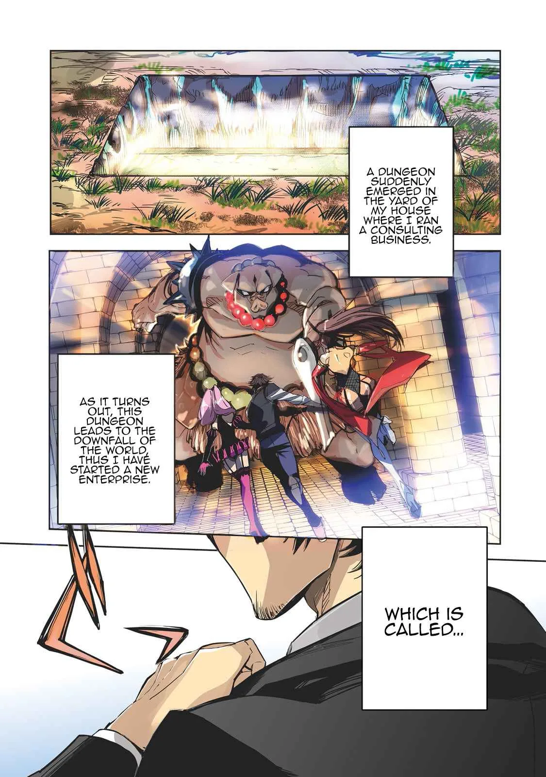 Dungeon Busters: I Am Just Middle-Aged Man, But I Save the World Because of Appeared the Dungeon in My Home Garden. Chapter 1 page 2