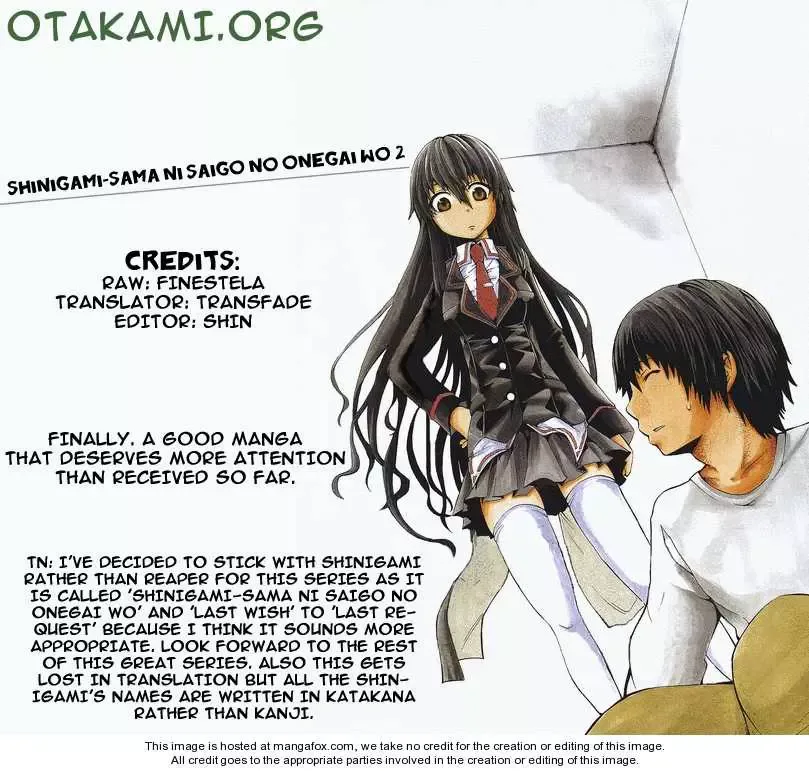 Shinigamisama Ni Saigo No Onegai O Chapter 2 page 1