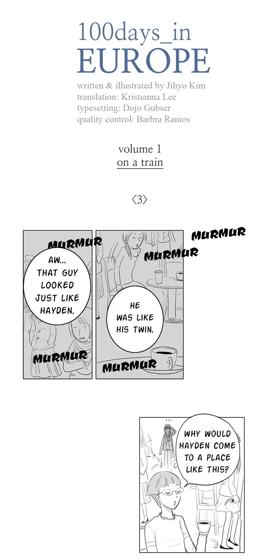 100 Days in Europe Chapter 3 page 1