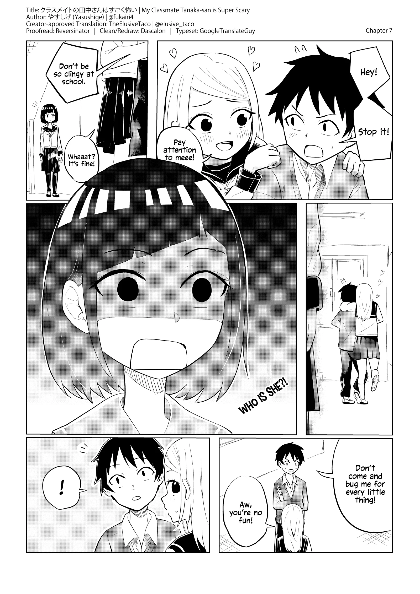 My Classmate Tanaka-San Is Super Scary Chapter 7 page 1