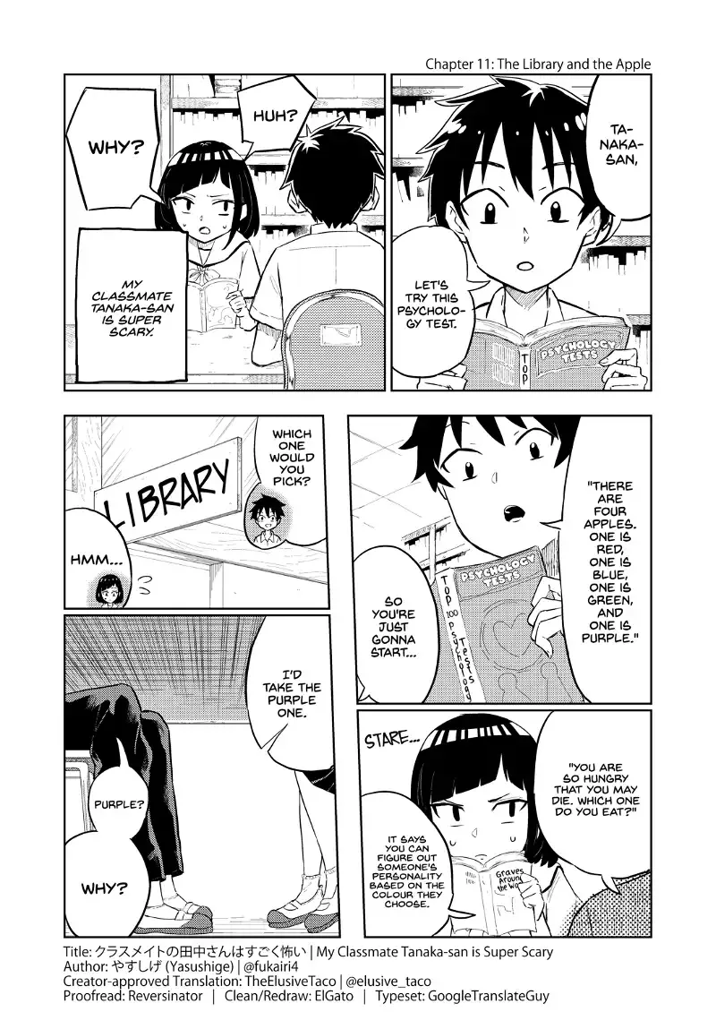 My Classmate Tanaka-San Is Super Scary Chapter 11 page 1