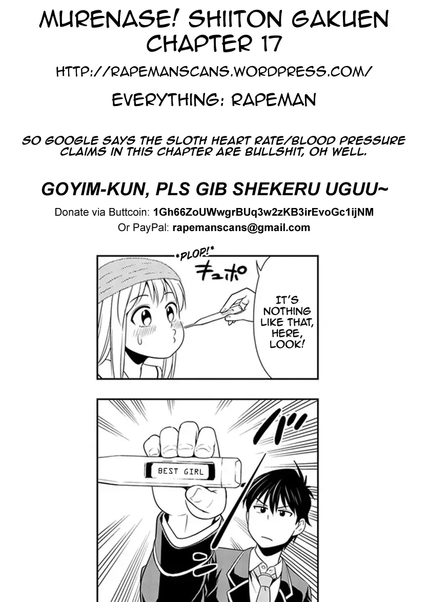 Murenase! Shiiton Gakuen Chapter 17 page 20