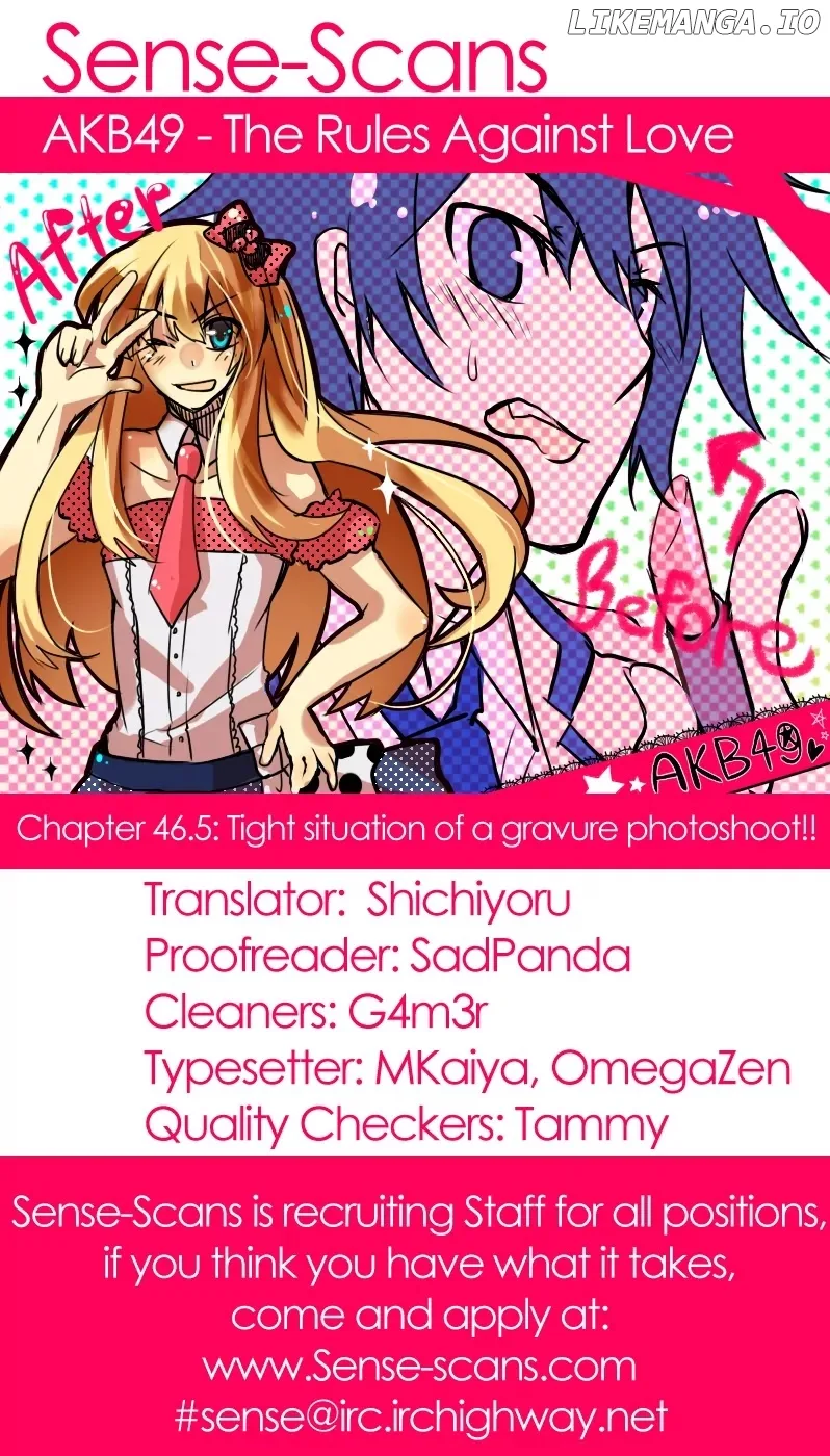 AKB49 - Renai Kinshi Jourei Chapter 46.5 page 1