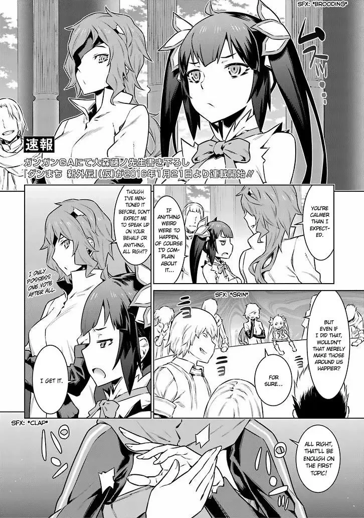 Dungeon ni Deai wo Motomeru no wa Machigatteiru Darou ka Chapter 48 page 4
