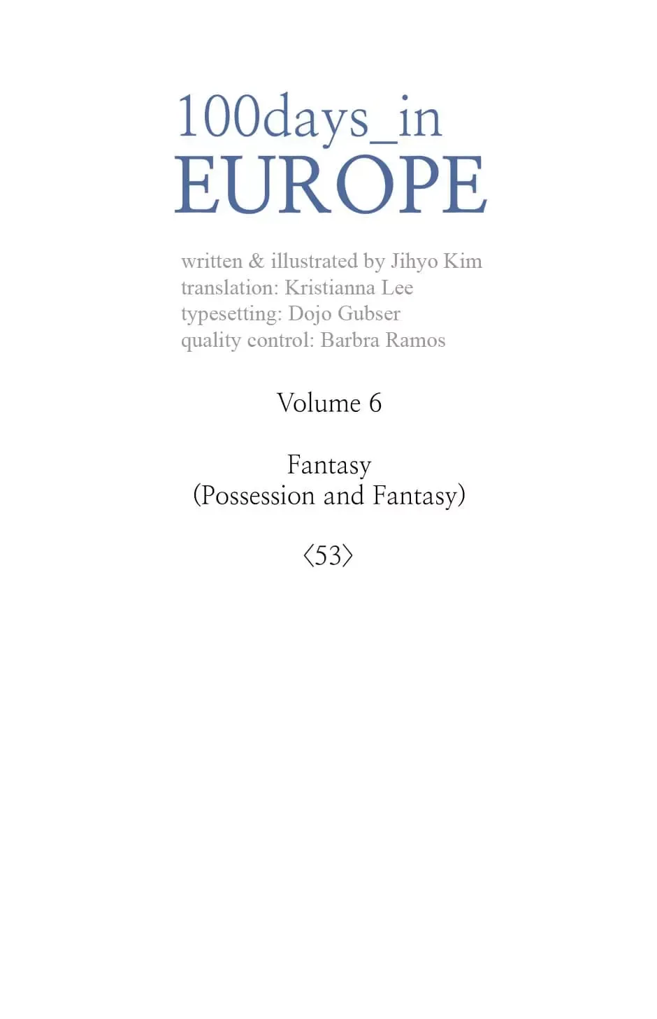 100 Days in Europe Chapter 53 page 1