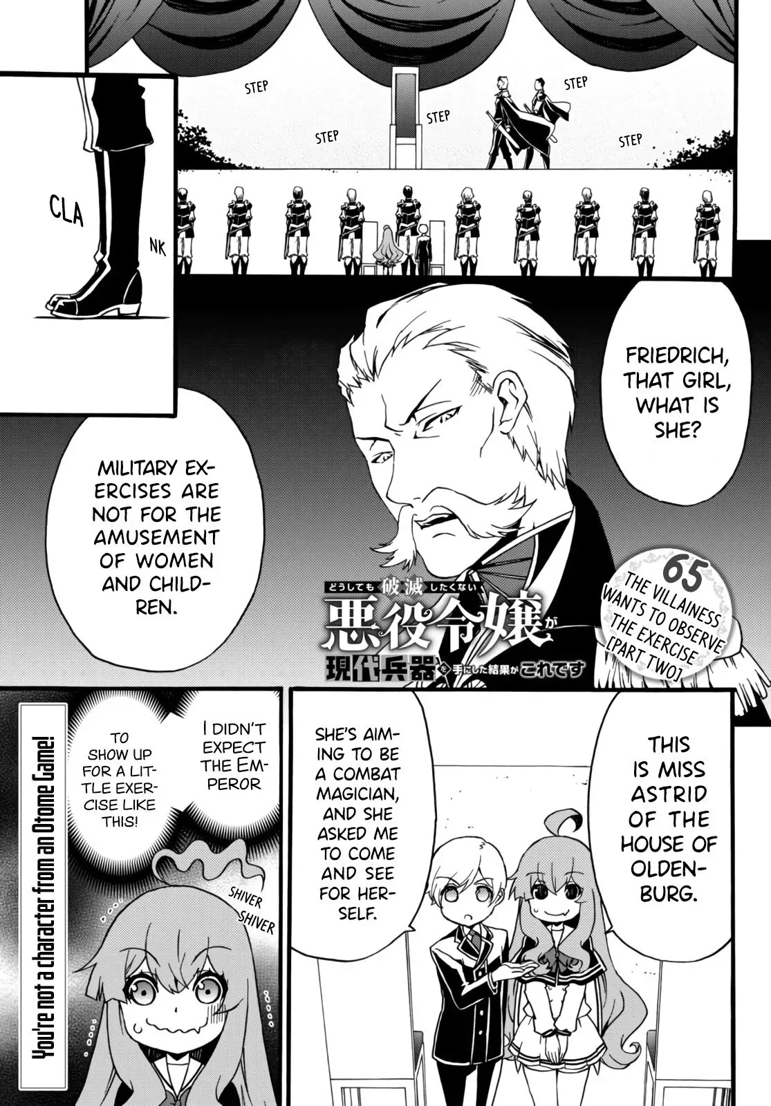 The Villainess Will Crush Her Destruction End Through Modern Firepower Chapter 65 page 1