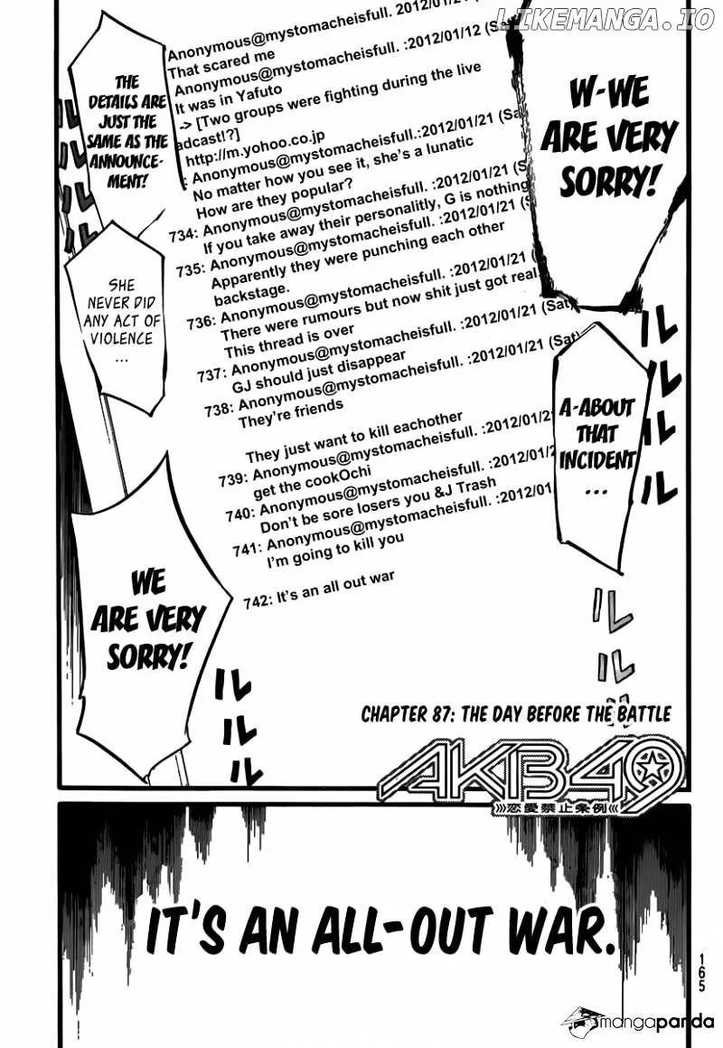AKB49 - Renai Kinshi Jourei Chapter 87 page 3
