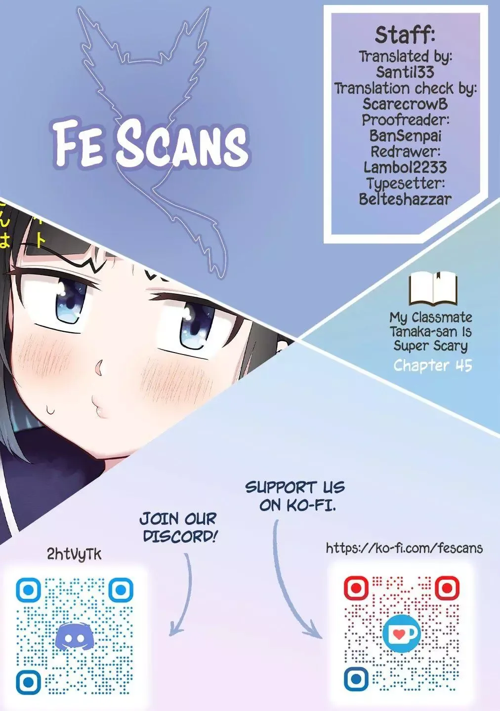 My Classmate Tanaka-San Is Super Scary Chapter 45 page 1