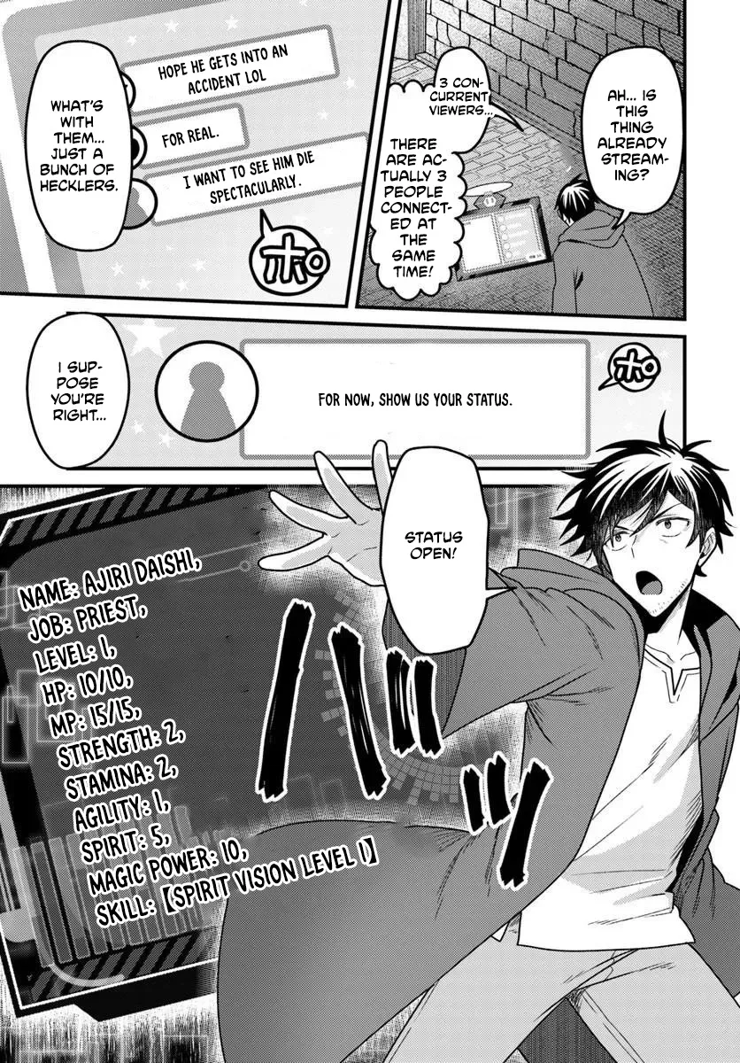 The Ex-Salaryman Monk’s Dungeon Funeral Livestream Chapter 1 page 9