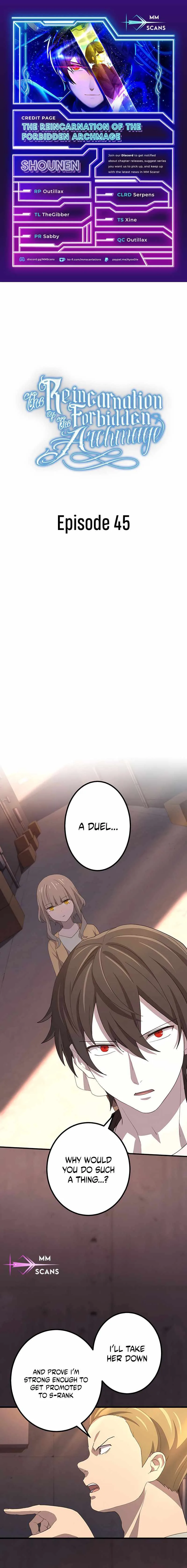 The Reincarnation of the Forbidden Archmage Chapter 45 page 1