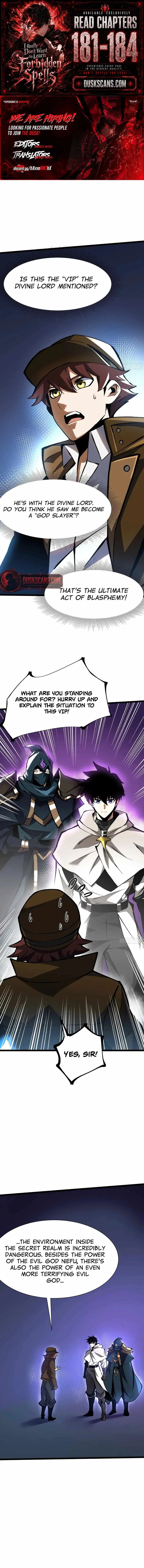 I Really Don’t Want To Learn Forbidden Spells Chapter 182 page 1