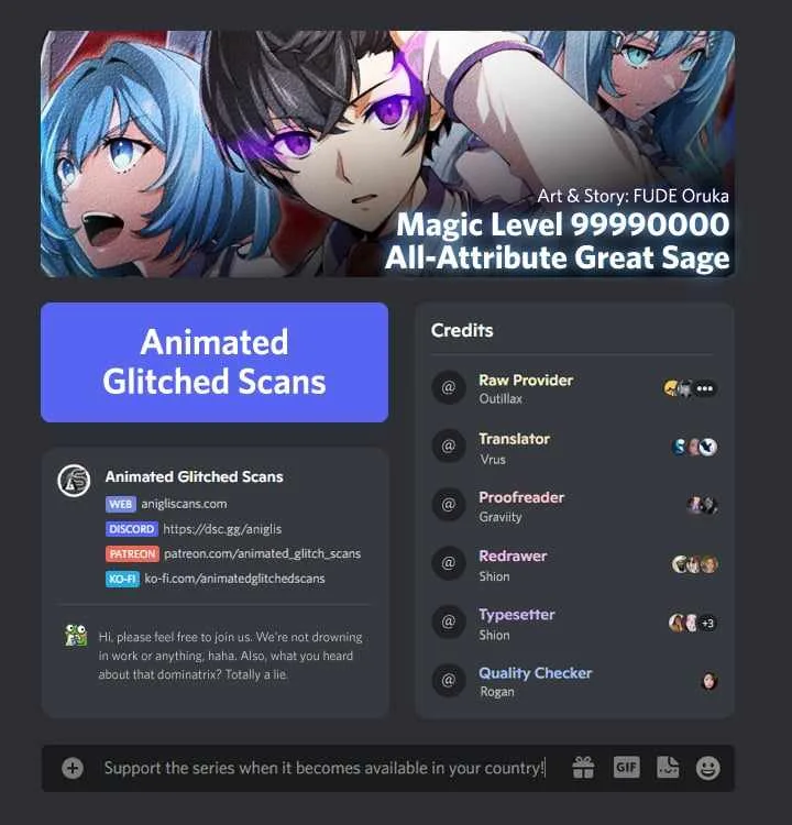 Magic Level 99990000 All-Attribute Great Sage Chapter 63 page 1