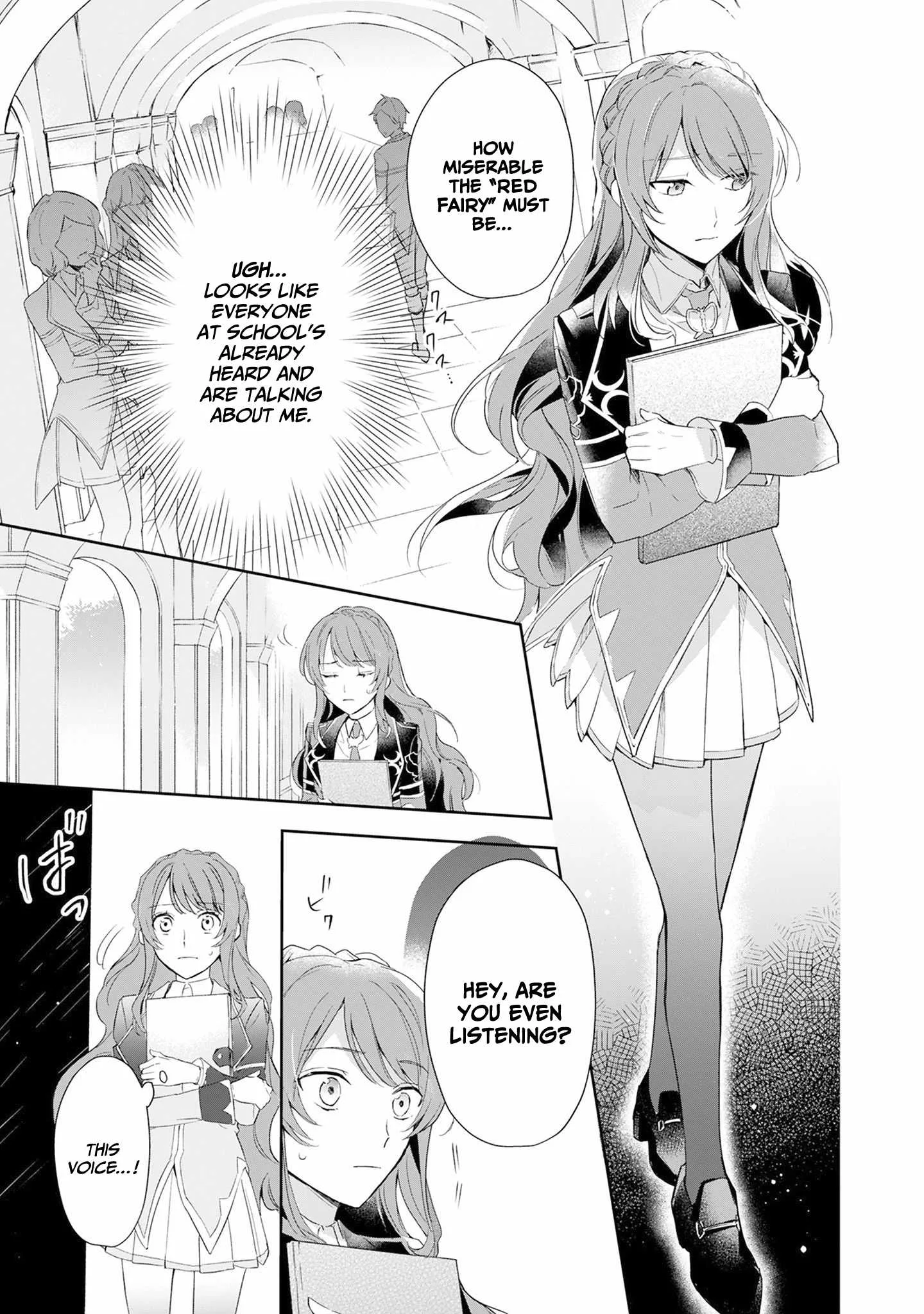 If the villainess and the villain were to meet and fall in love ~It seems the shunned heroine who formed a contract with an unnamed spirit is fighting with the nobleman yet again Chapter 1 page 20