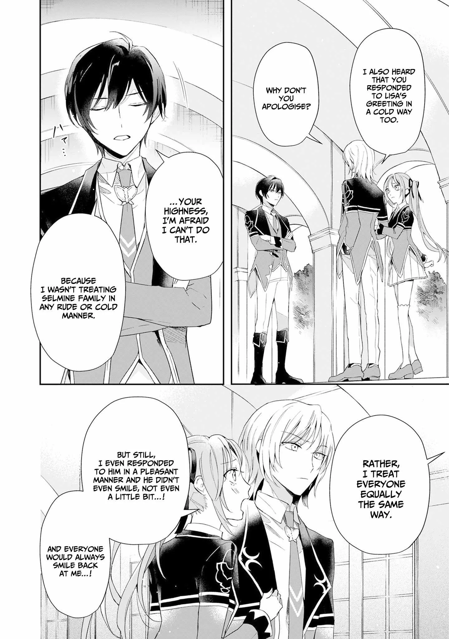 If the villainess and the villain were to meet and fall in love ~It seems the shunned heroine who formed a contract with an unnamed spirit is fighting with the nobleman yet again Chapter 1 page 23