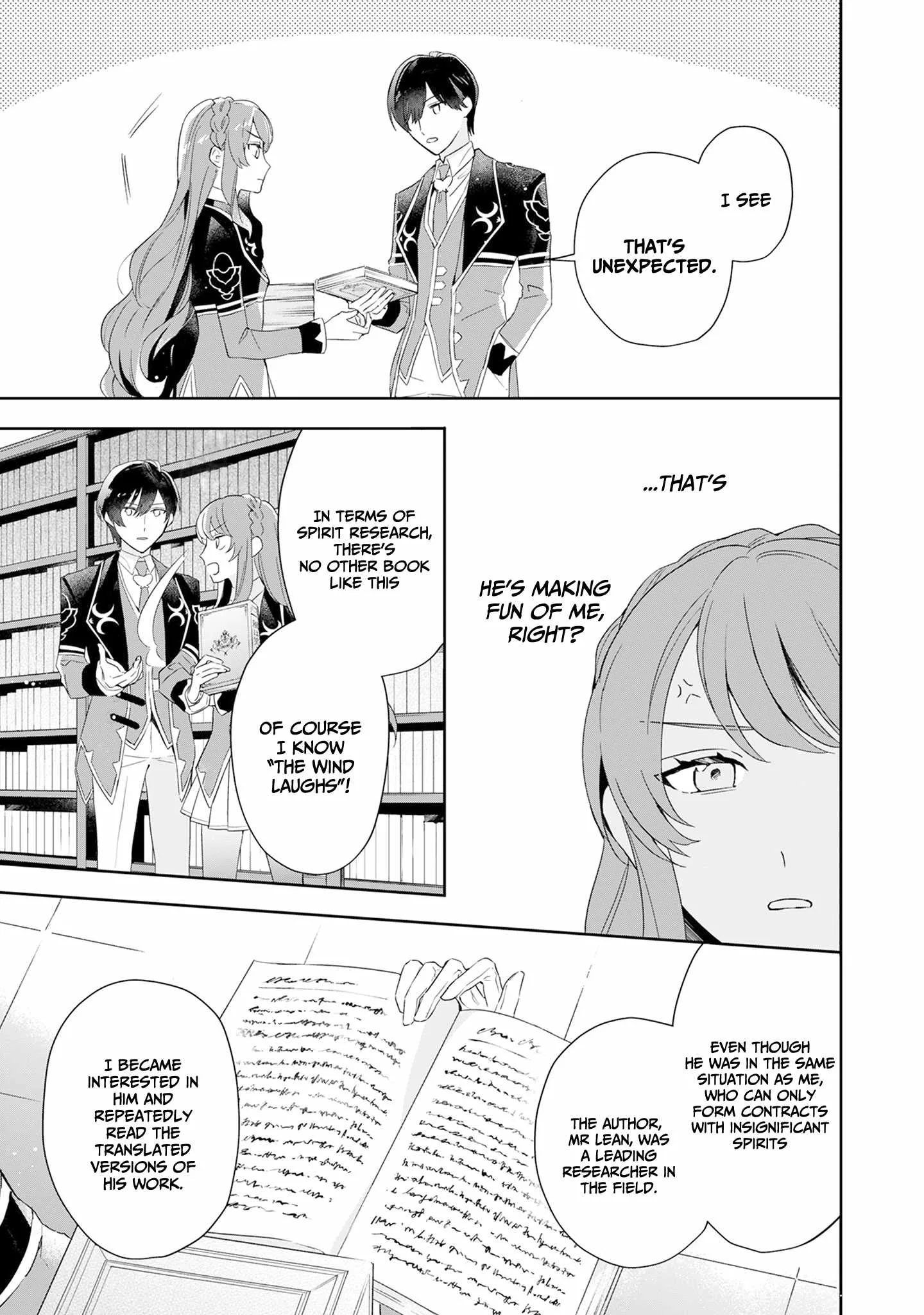 If the villainess and the villain were to meet and fall in love ~It seems the shunned heroine who formed a contract with an unnamed spirit is fighting with the nobleman yet again Chapter 2 page 9