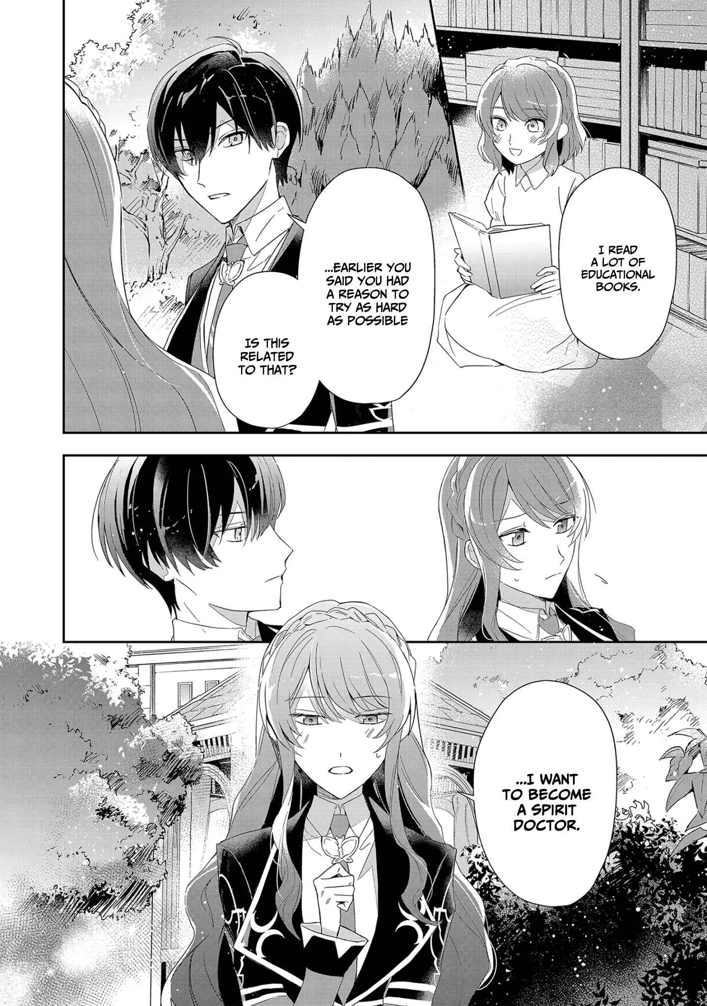 If the villainess and the villain were to meet and fall in love ~It seems the shunned heroine who formed a contract with an unnamed spirit is fighting with the nobleman yet again Chapter 4 page 21