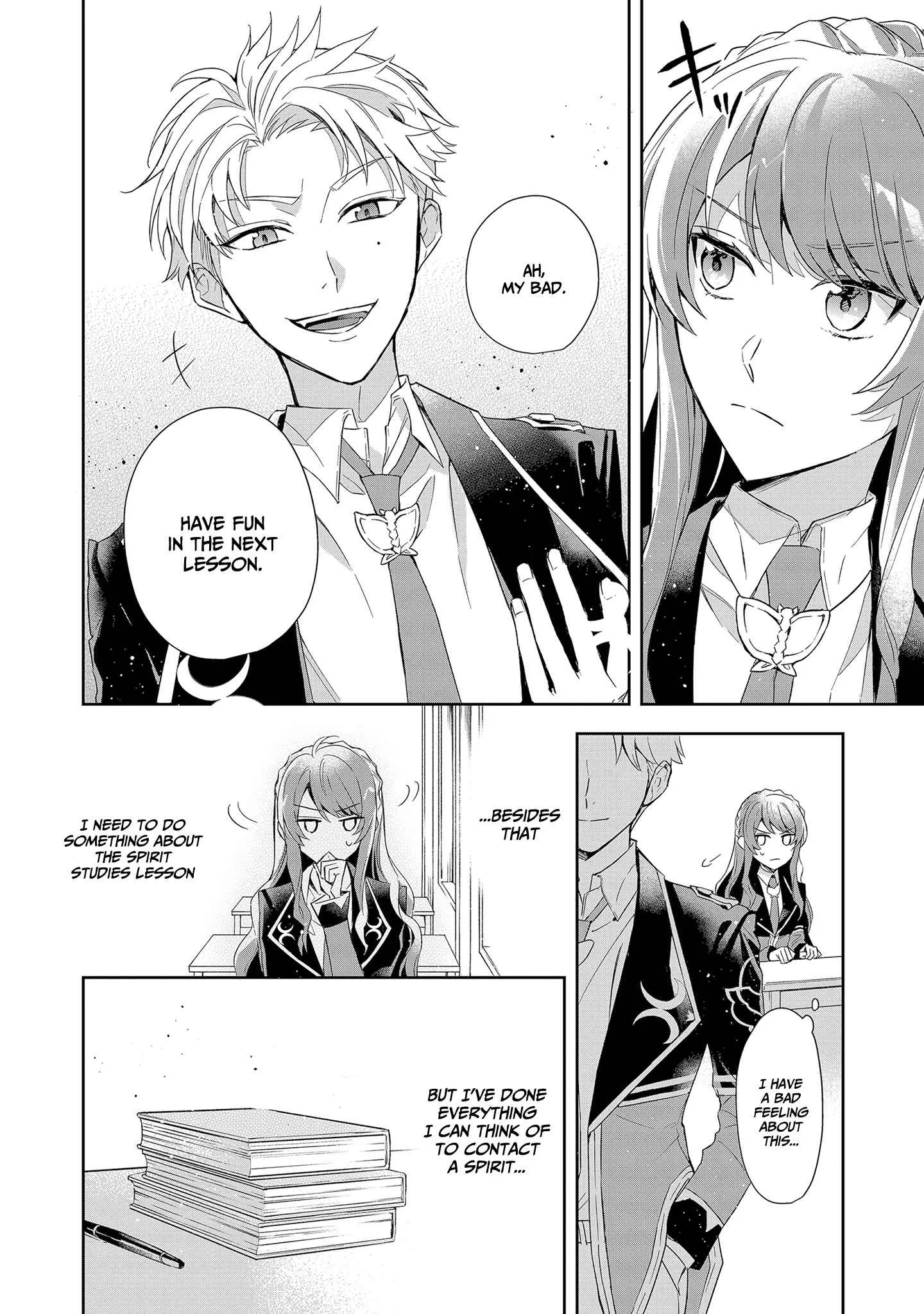 If the villainess and the villain were to meet and fall in love ~It seems the shunned heroine who formed a contract with an unnamed spirit is fighting with the nobleman yet again Chapter 5 page 5