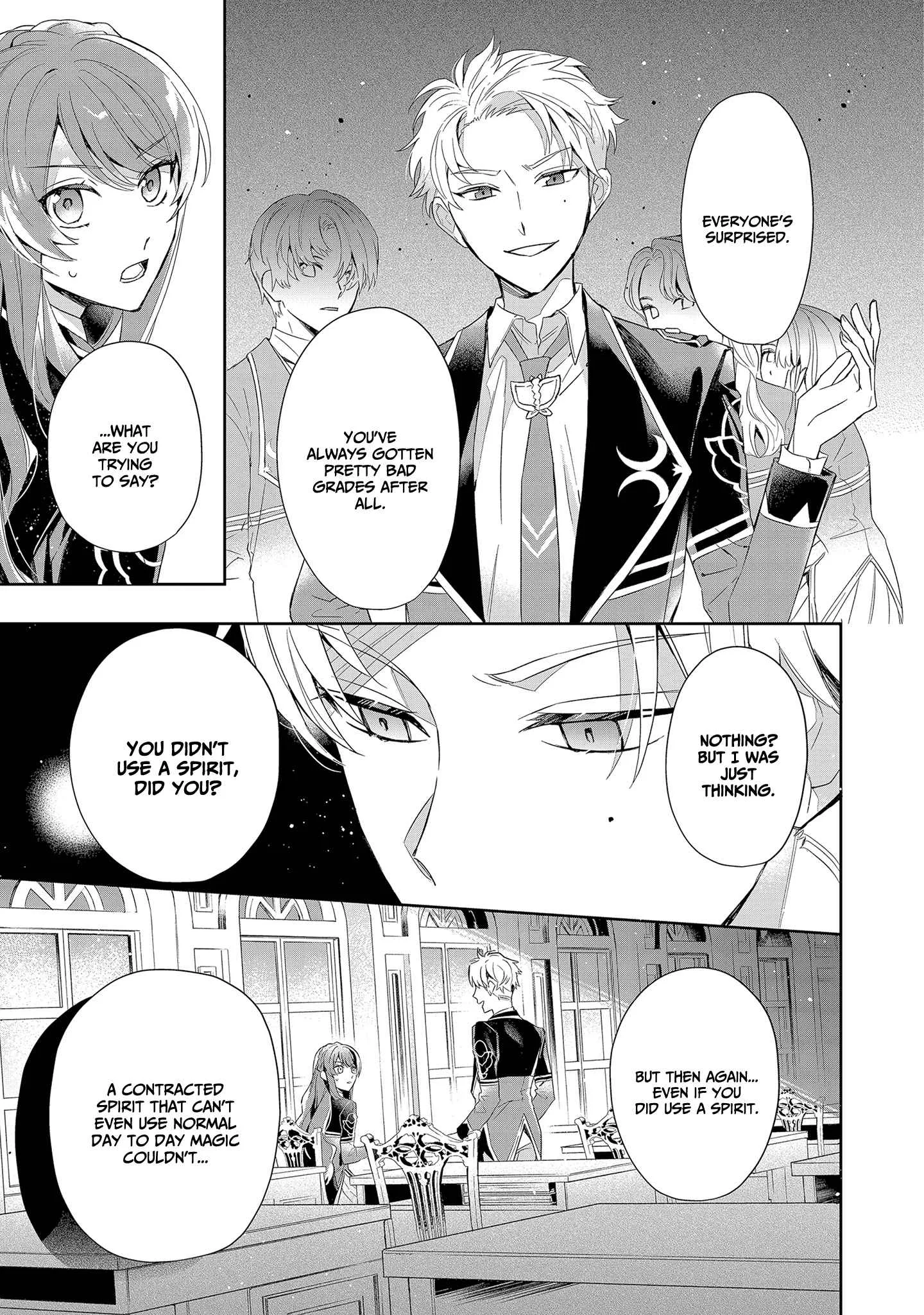 If the villainess and the villain were to meet and fall in love ~It seems the shunned heroine who formed a contract with an unnamed spirit is fighting with the nobleman yet again Chapter 5 page 4