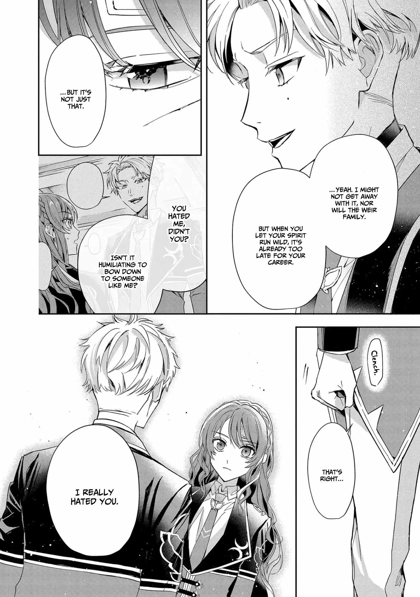 If the villainess and the villain were to meet and fall in love ~It seems the shunned heroine who formed a contract with an unnamed spirit is fighting with the nobleman yet again Chapter 7 page 25