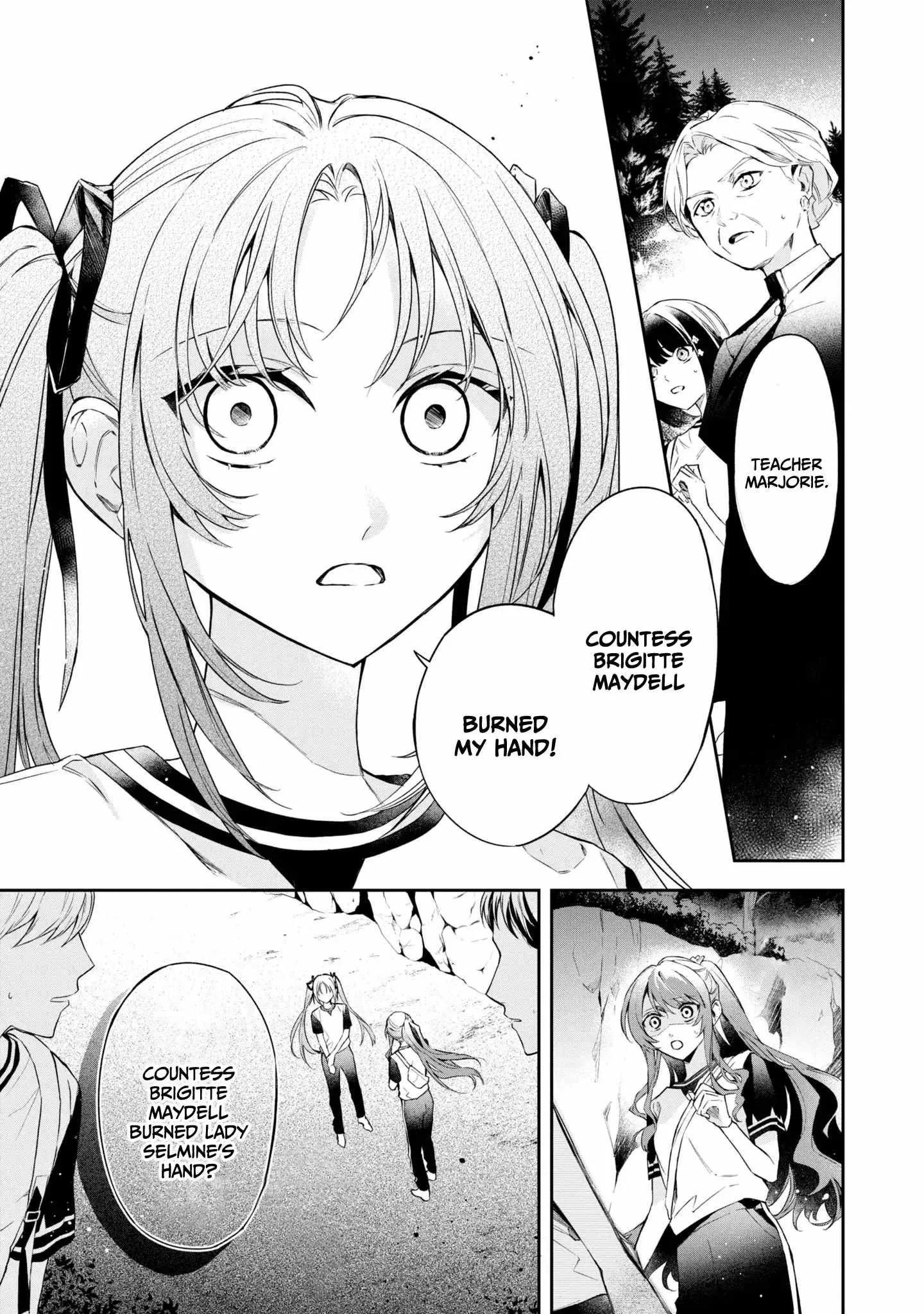 If the villainess and the villain were to meet and fall in love ~It seems the shunned heroine who formed a contract with an unnamed spirit is fighting with the nobleman yet again Chapter 13 page 4