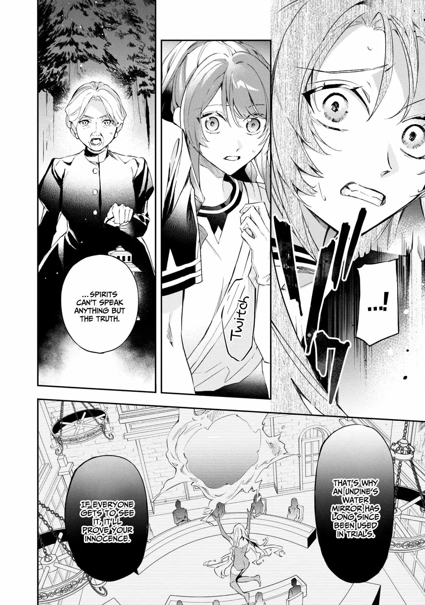 If the villainess and the villain were to meet and fall in love ~It seems the shunned heroine who formed a contract with an unnamed spirit is fighting with the nobleman yet again Chapter 13 page 22