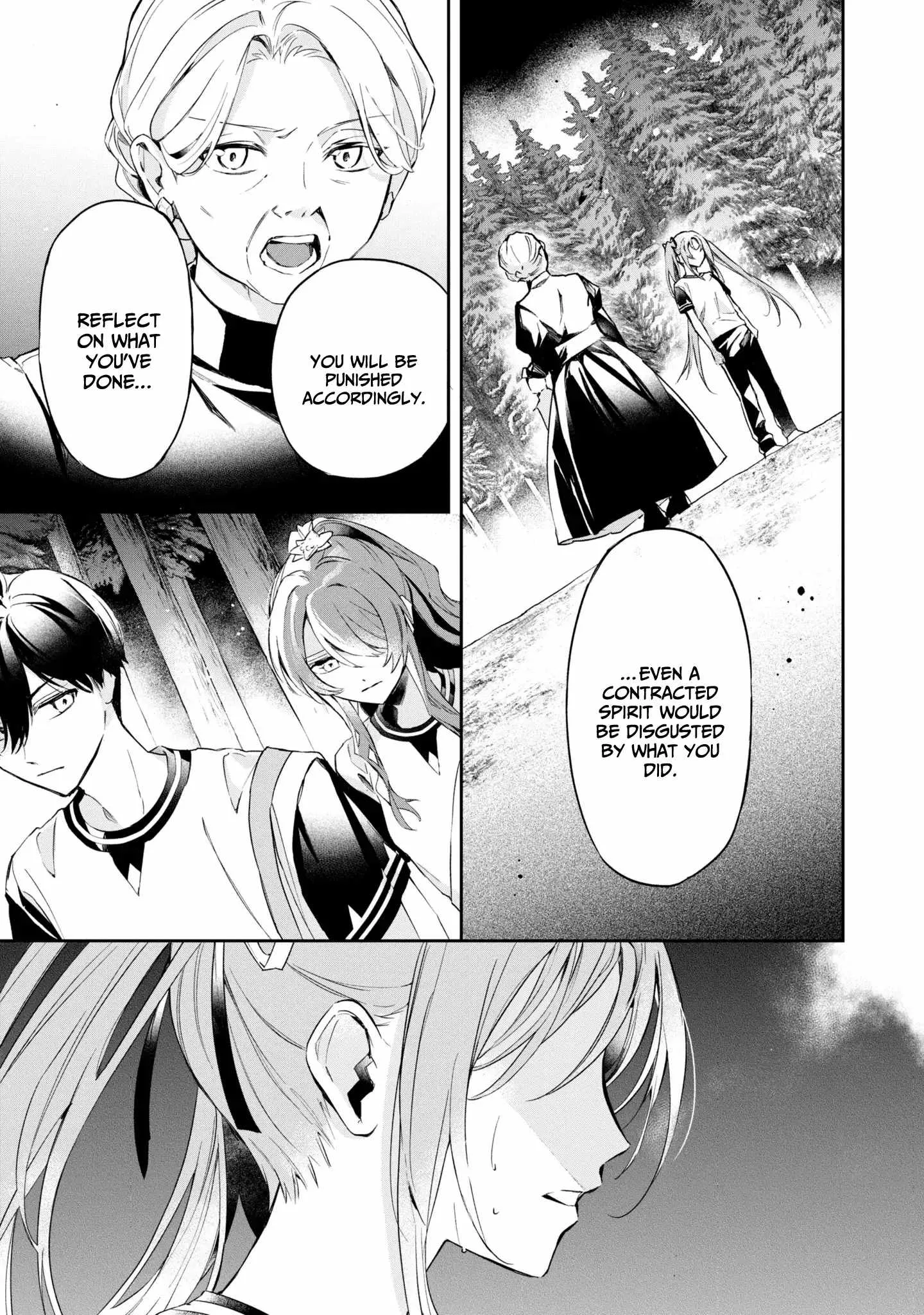 If the villainess and the villain were to meet and fall in love ~It seems the shunned heroine who formed a contract with an unnamed spirit is fighting with the nobleman yet again Chapter 13 page 27