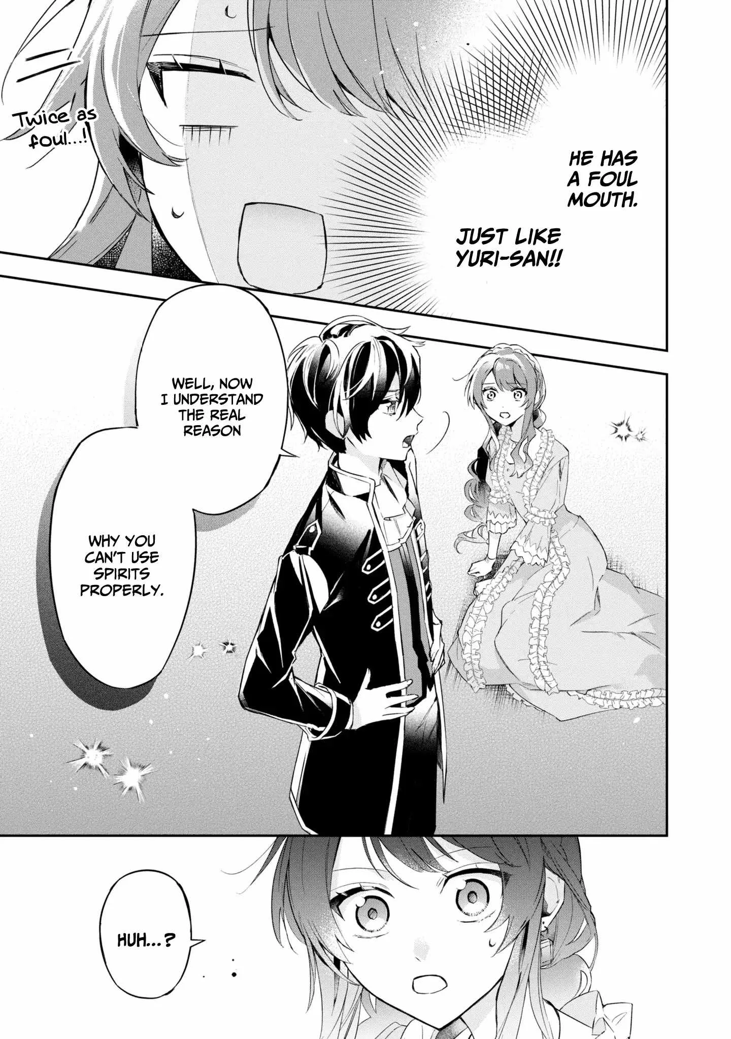 If the villainess and the villain were to meet and fall in love ~It seems the shunned heroine who formed a contract with an unnamed spirit is fighting with the nobleman yet again Chapter 15 page 33