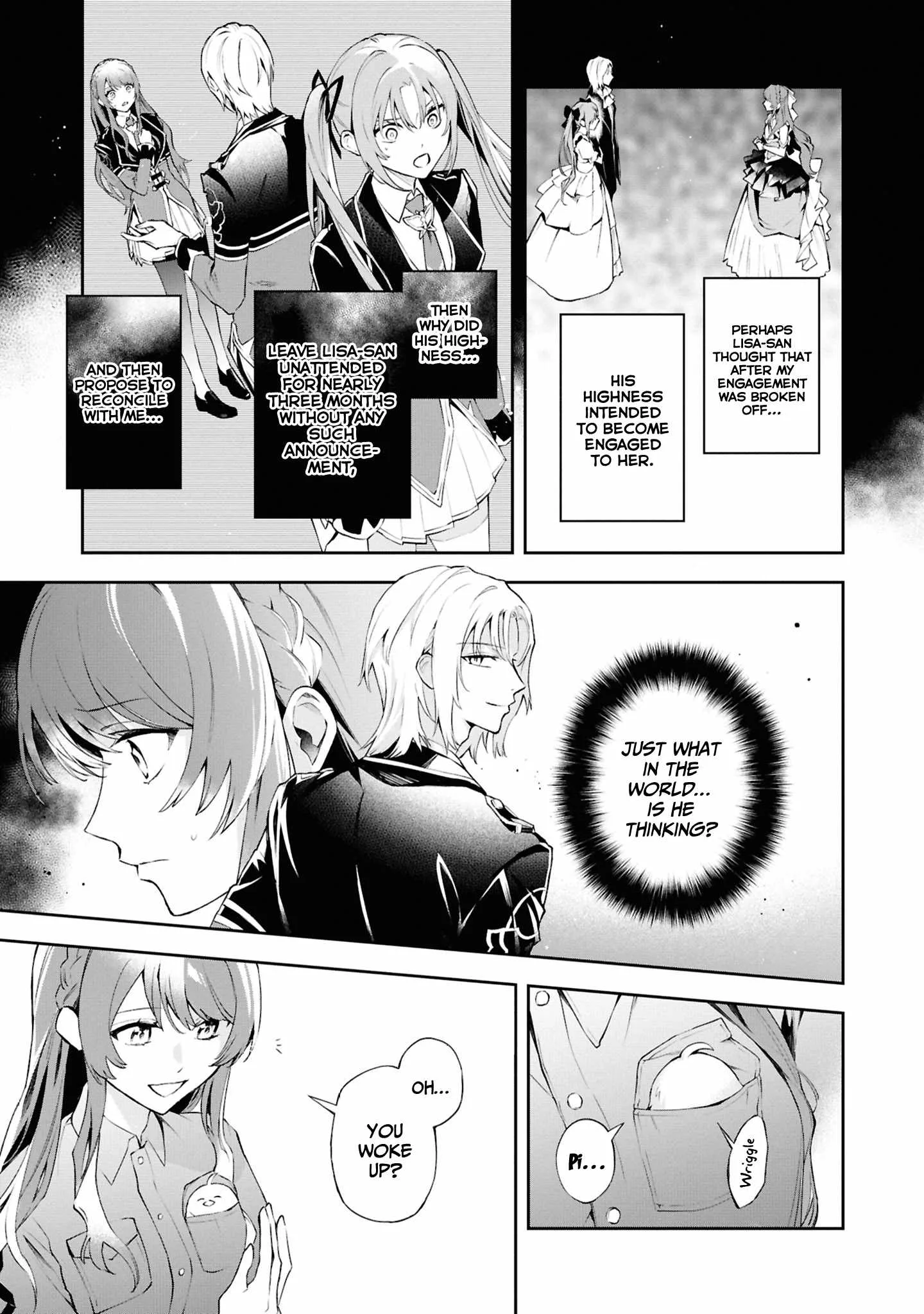 If the villainess and the villain were to meet and fall in love ~It seems the shunned heroine who formed a contract with an unnamed spirit is fighting with the nobleman yet again Chapter 21 page 14
