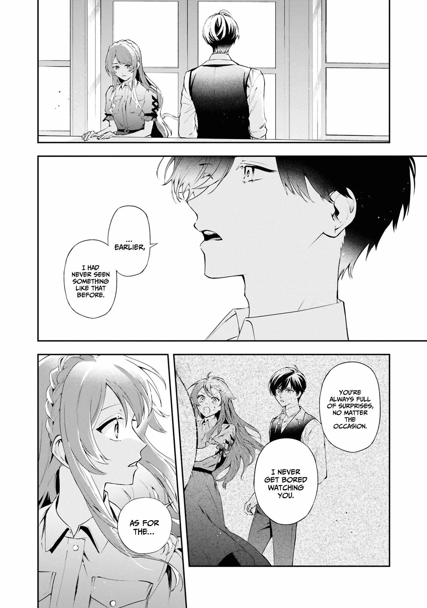 If the villainess and the villain were to meet and fall in love ~It seems the shunned heroine who formed a contract with an unnamed spirit is fighting with the nobleman yet again Chapter 22 page 27