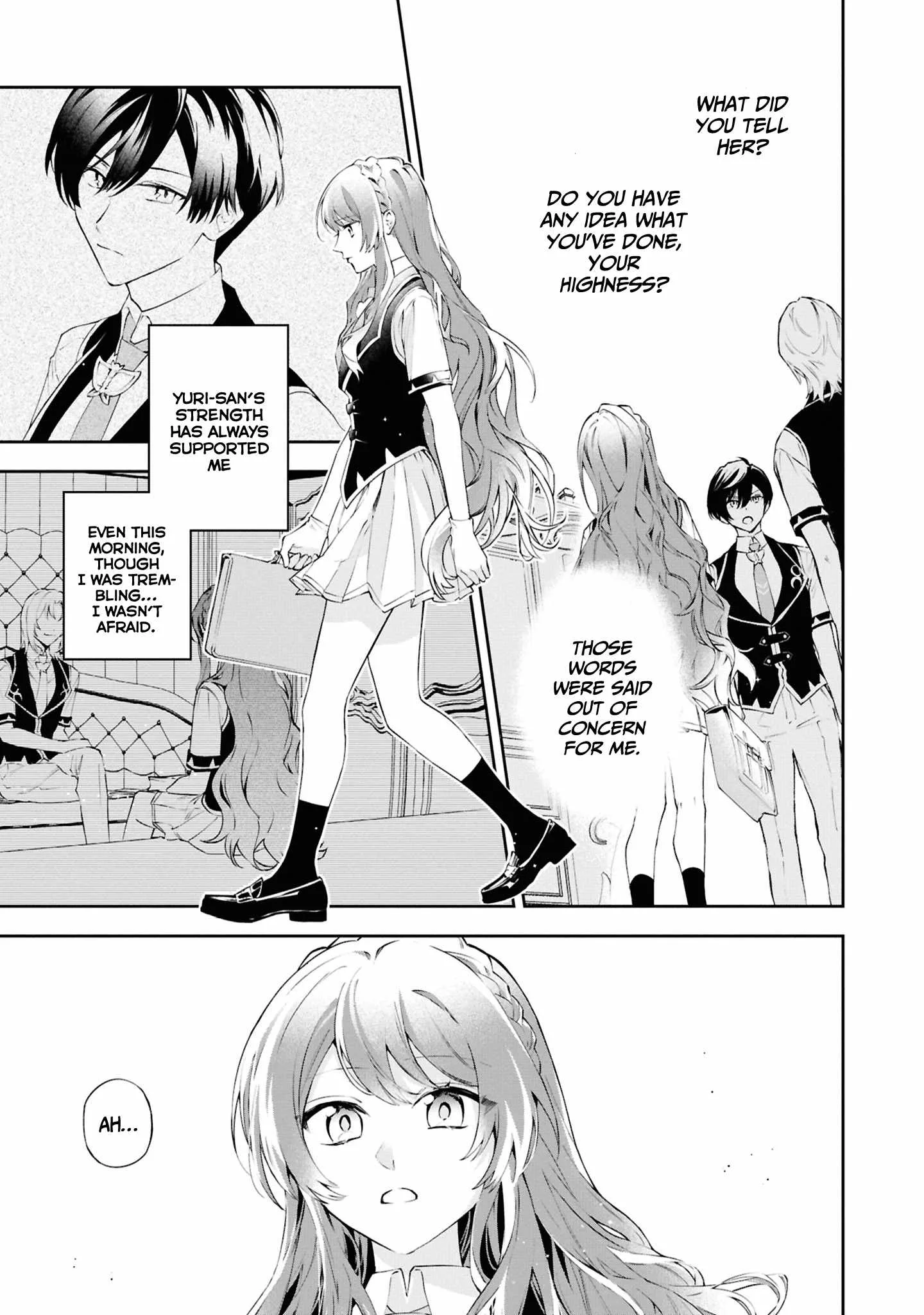 If the villainess and the villain were to meet and fall in love ~It seems the shunned heroine who formed a contract with an unnamed spirit is fighting with the nobleman yet again Chapter 24 page 16