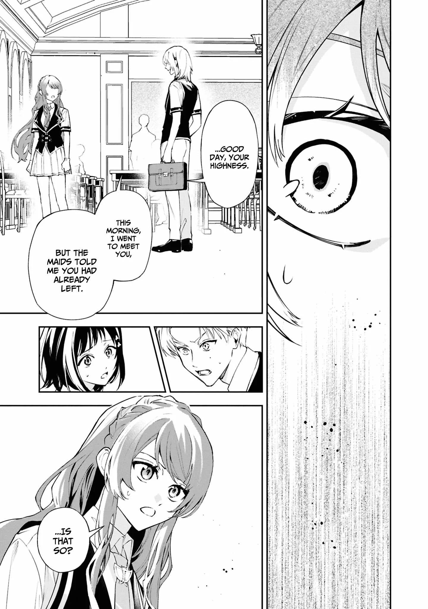 If the villainess and the villain were to meet and fall in love ~It seems the shunned heroine who formed a contract with an unnamed spirit is fighting with the nobleman yet again Chapter 25 page 12