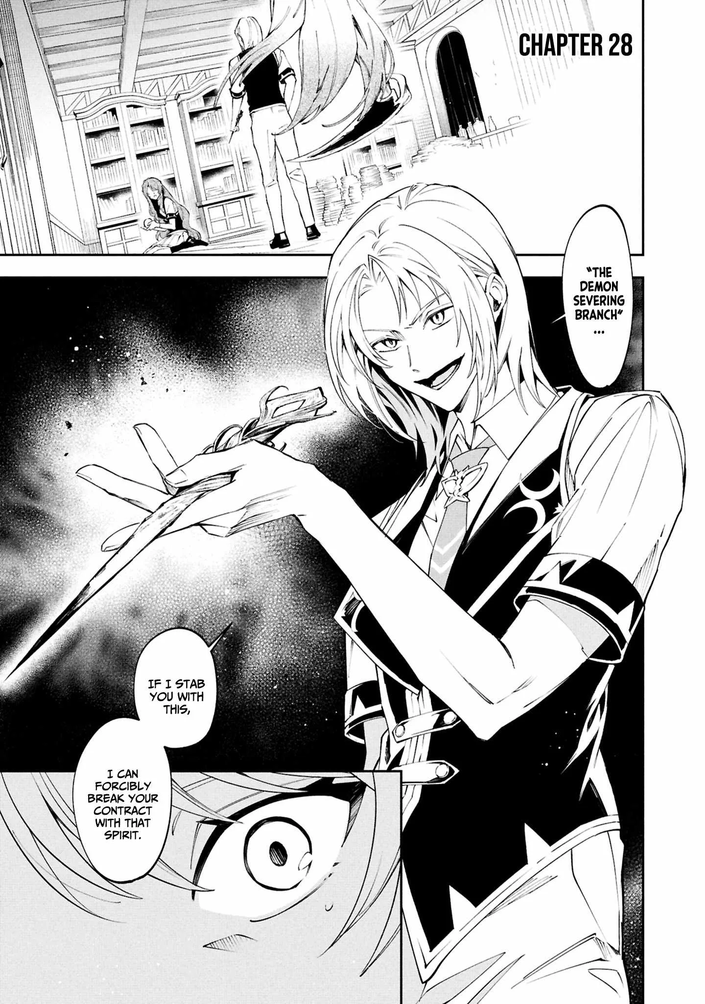 If the villainess and the villain were to meet and fall in love ~It seems the shunned heroine who formed a contract with an unnamed spirit is fighting with the nobleman yet again Chapter 28 page 2