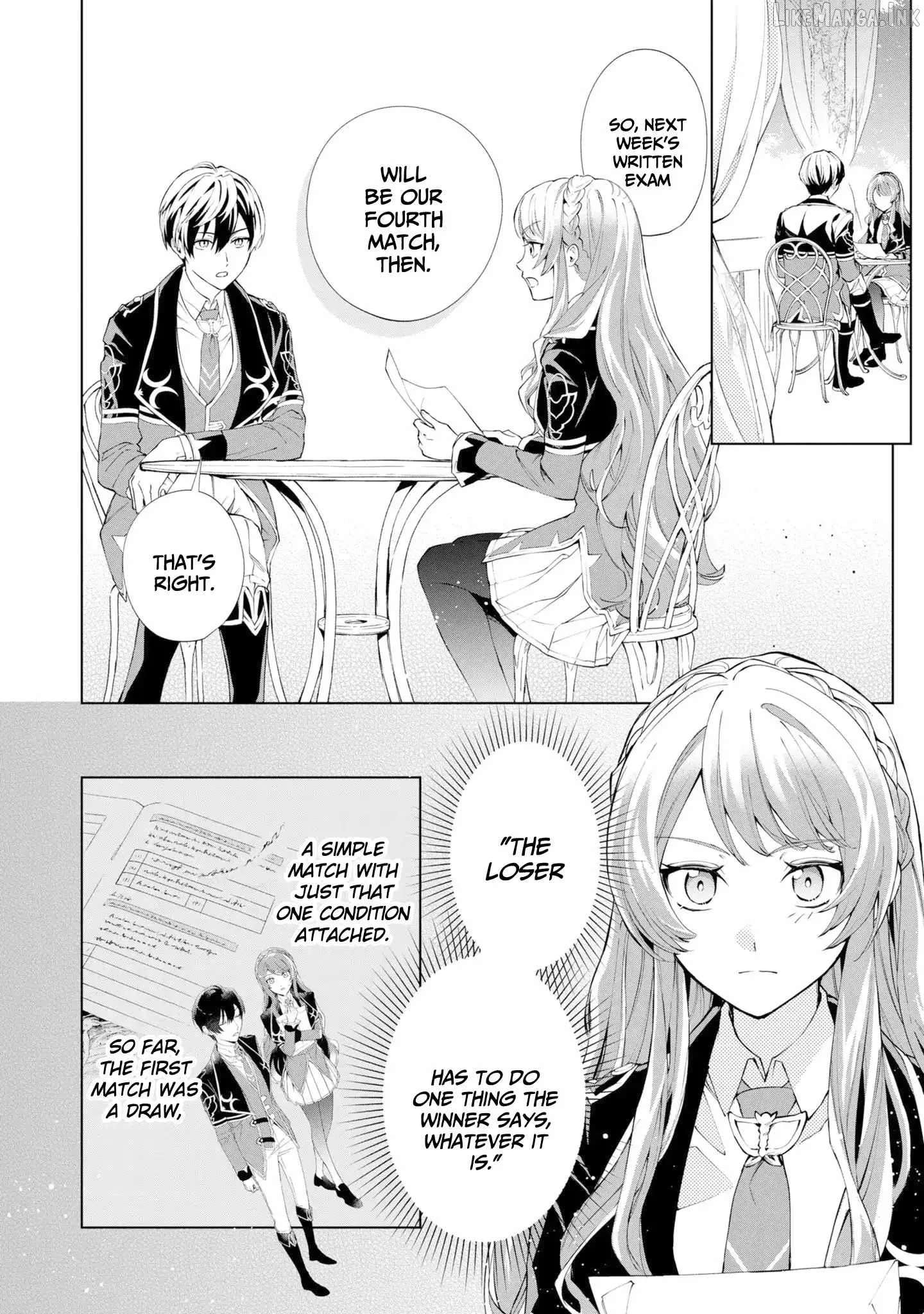 If the villainess and the villain were to meet and fall in love ~It seems the shunned heroine who formed a contract with an unnamed spirit is fighting with the nobleman yet again Chapter 37 page 3